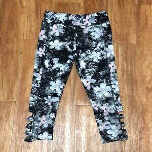 Shosho Floral Athletic Pants Leggings Size Large